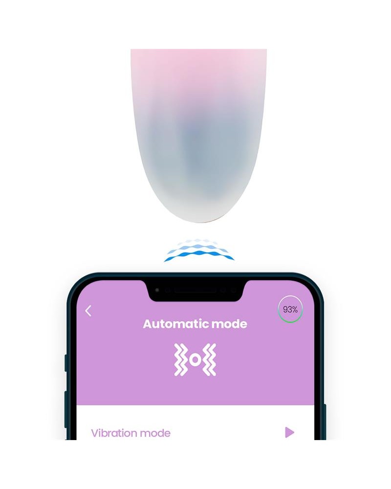 Vibrating Egg with APP Double Layer Silicone Blue/Purple