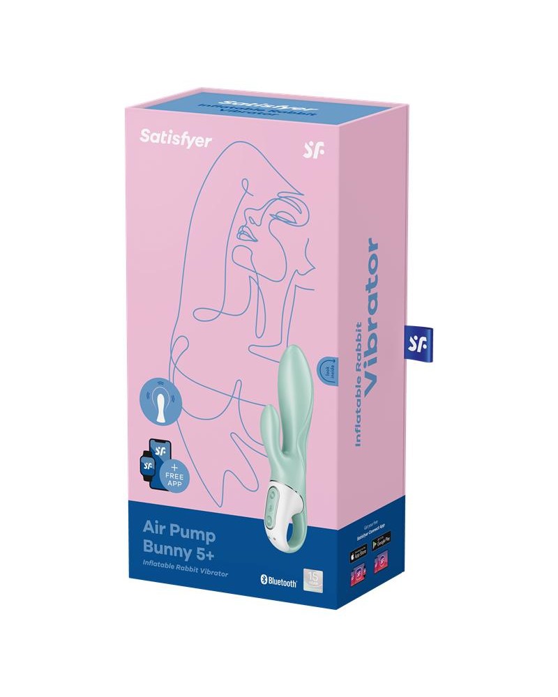 Inflatable Rabbit Vibe Air Pump Bunny 5 with APP Satisfyer Connect	