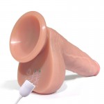 Tiberio Realistic Turbo Shaking Dildo with Thrusting, 360º Rotation, and Remote Control Liquid Silicone	
