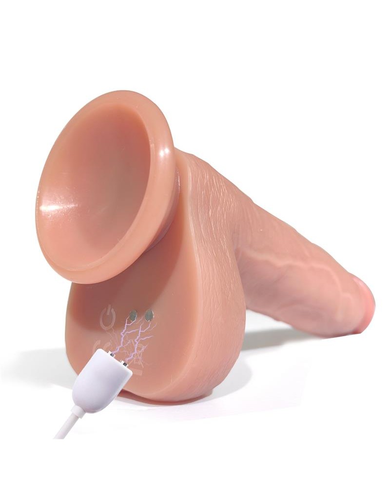 Tiberio Realistic Turbo Shaking Dildo with Thrusting, 360º Rotation, and Remote Control Liquid Silicone	