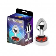 Butt Plug with Jewel Red Rubby Size M Aluminium