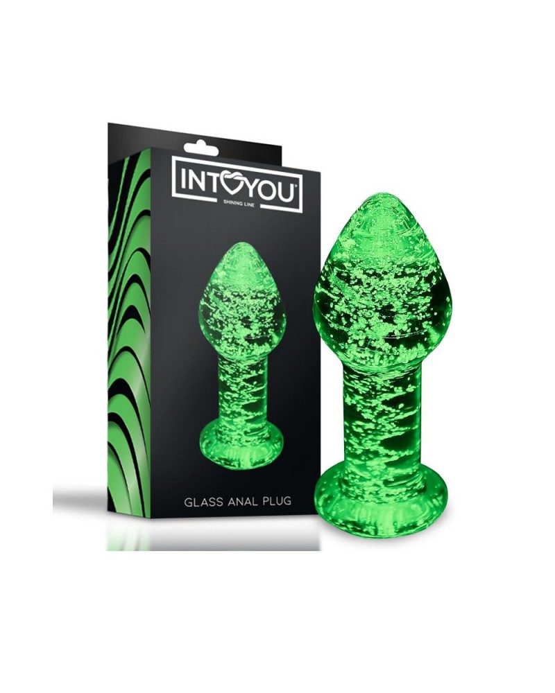 Glow in the Dark Glass Butt Plug Glow in the Dark Glass Butt Plug