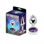 Purple Amethyst Butt Plug with Jewel Size S Aluminium