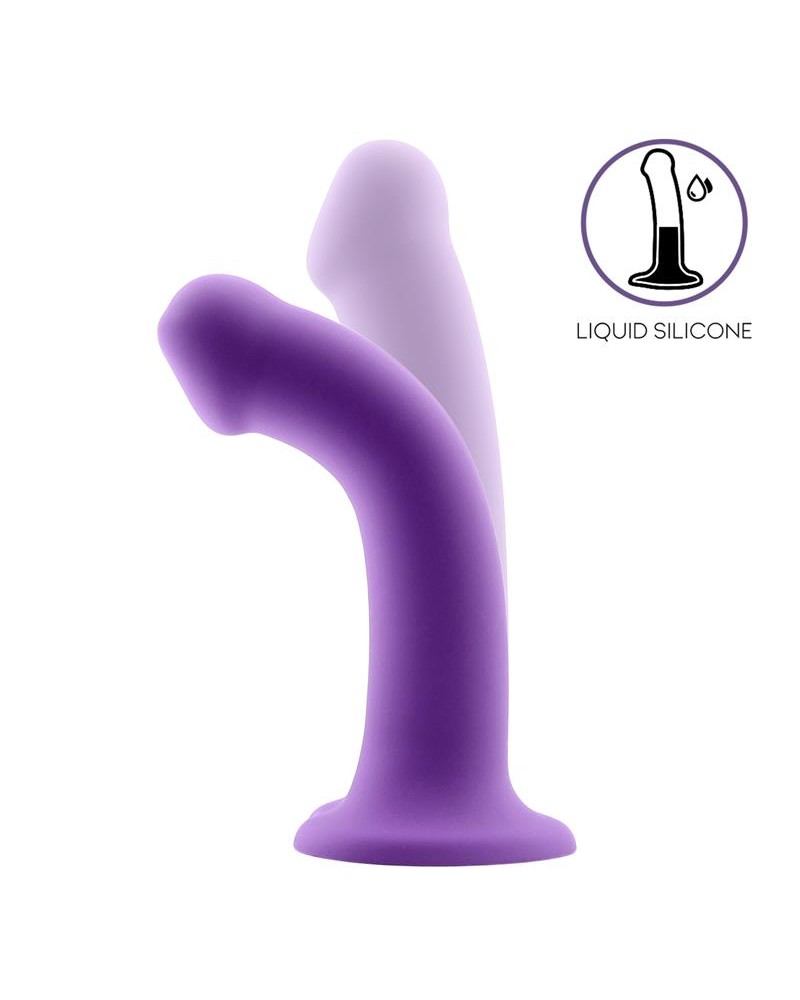 Action- Bouncy Liquid Silicone Dildo Hiper Flexible 6.5" - 16.5 cm Size S Purple