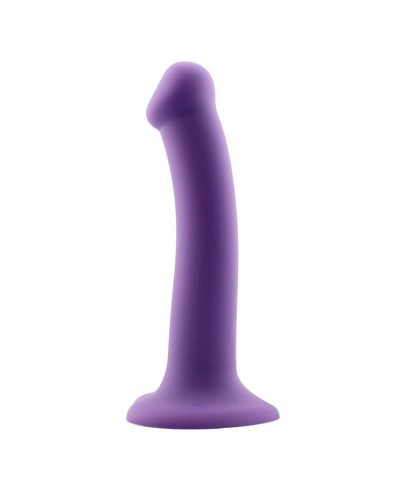 Action- Bouncy Liquid Silicone Dildo Hiper Flexible 6.5" - 16.5 cm Size S Purple