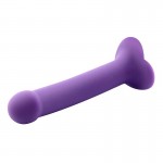 Action- Bouncy Liquid Silicone Dildo Hiper Flexible 6.5" - 16.5 cm Size S Purple