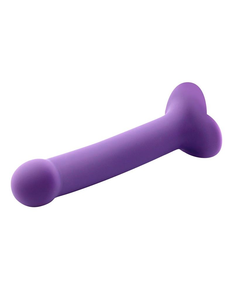 Action- Bouncy Liquid Silicone Dildo Hiper Flexible 6.5" - 16.5 cm Size S Purple