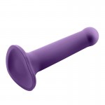 Action- Bouncy Liquid Silicone Dildo Hiper Flexible 6.5" - 16.5 cm Size S Purple