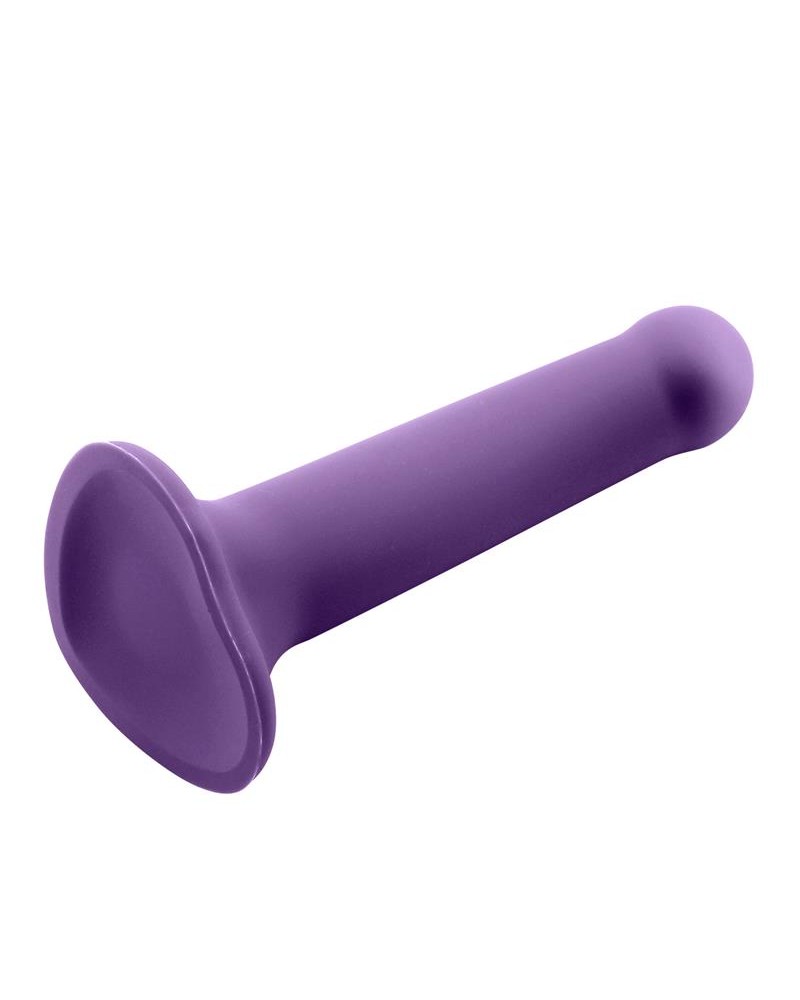 Action- Bouncy Liquid Silicone Dildo Hiper Flexible 6.5" - 16.5 cm Size S Purple
