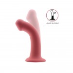 Bouncy Liquid Silicone Dildo Hiper Flexible 7.5" - 19 cm Size L Burgundy