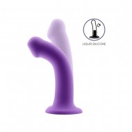 Action- Bouncy Liquid Silicone Dildo Hiper Flexible 7" - 18 cm Size M Purple