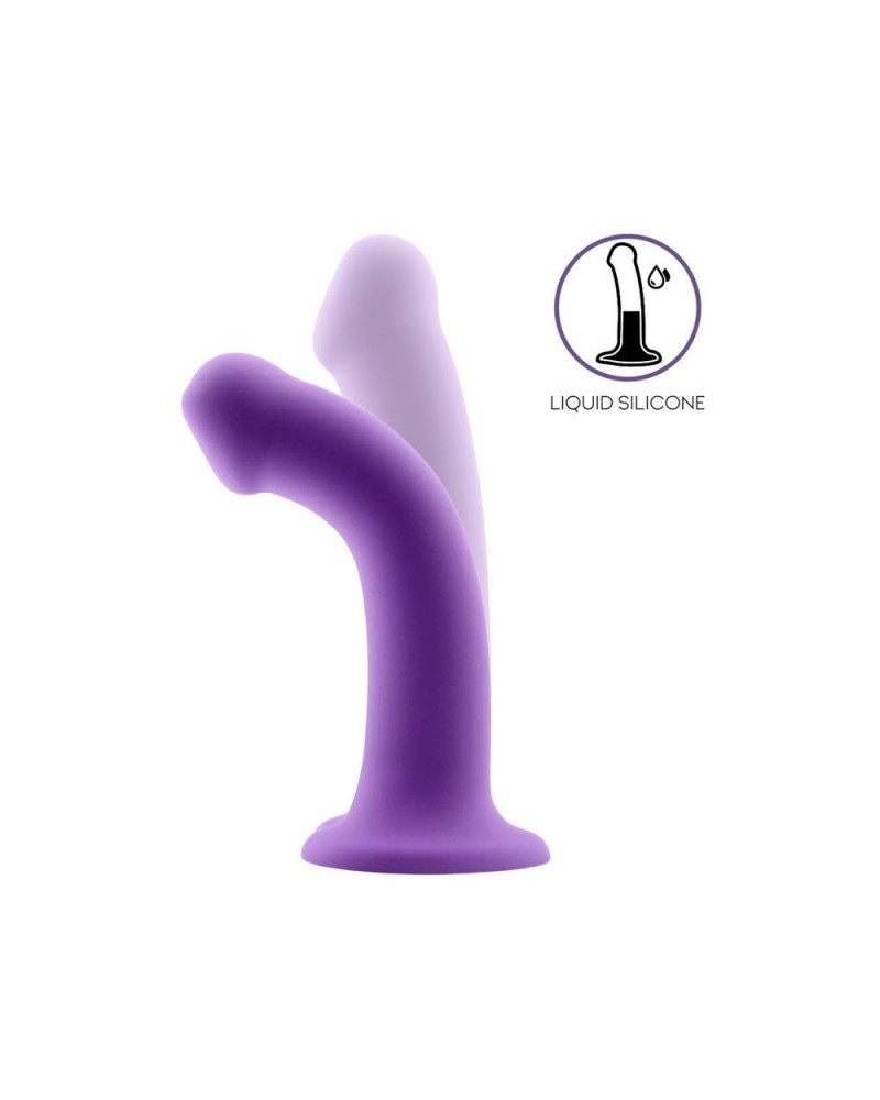 Action- Bouncy Liquid Silicone Dildo Hiper Flexible 7" - 18 cm Size M Purple
