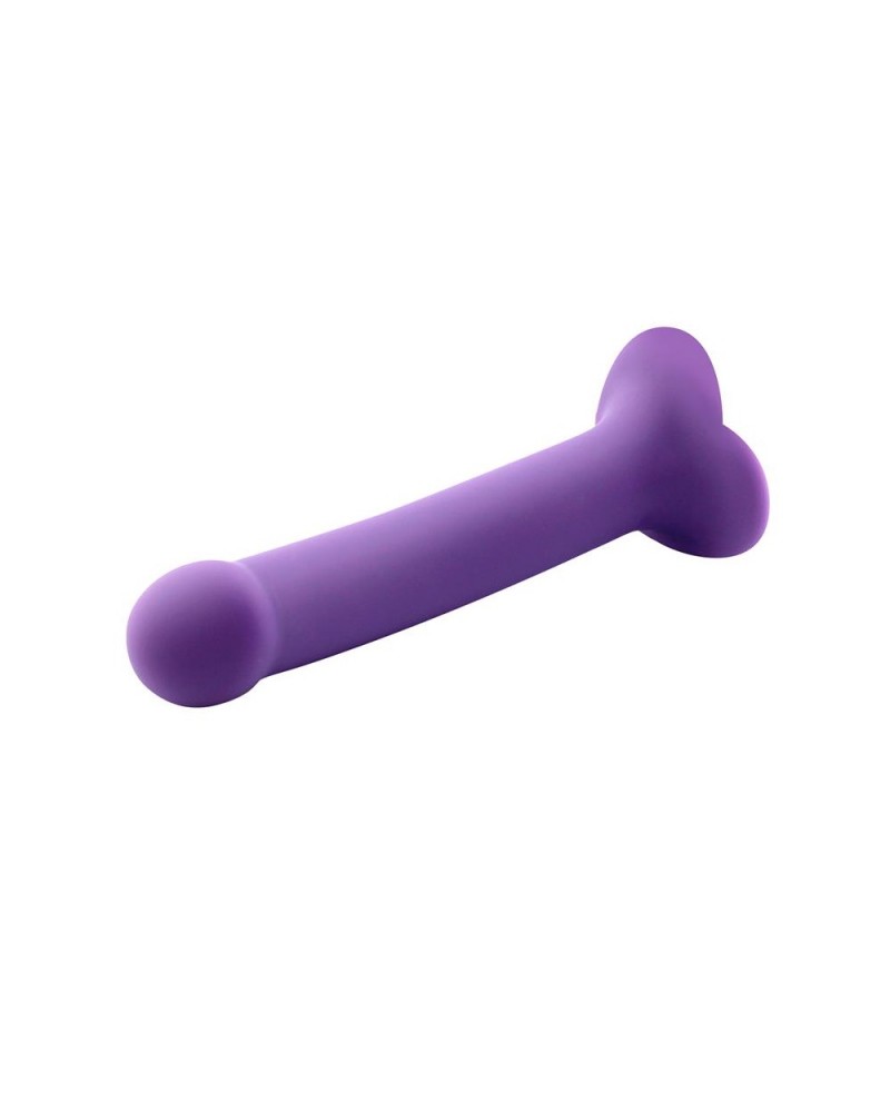 Action- Bouncy Liquid Silicone Dildo Hiper Flexible 7" - 18 cm Size M Purple