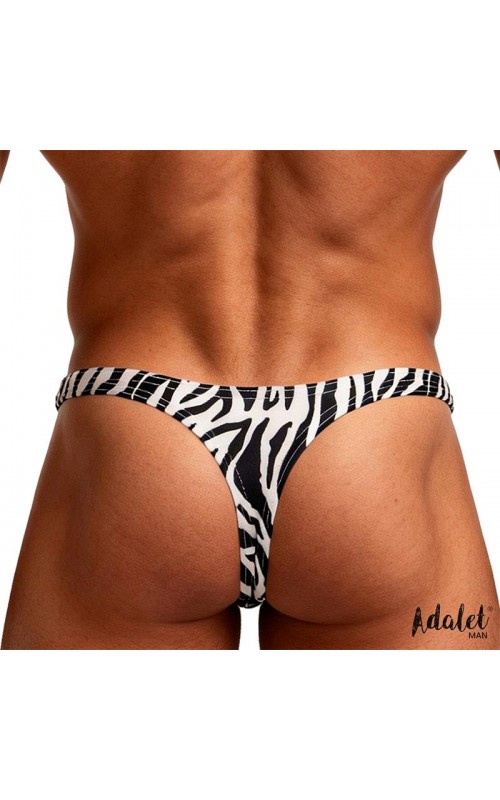 ADALET MAN Jake Thong Low-Rise Zebra