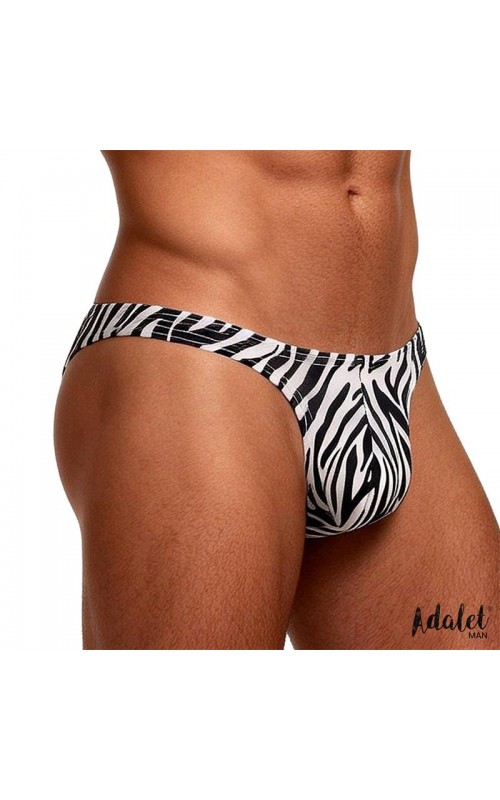 ADALET MAN Jake Thong Low-Rise Zebra