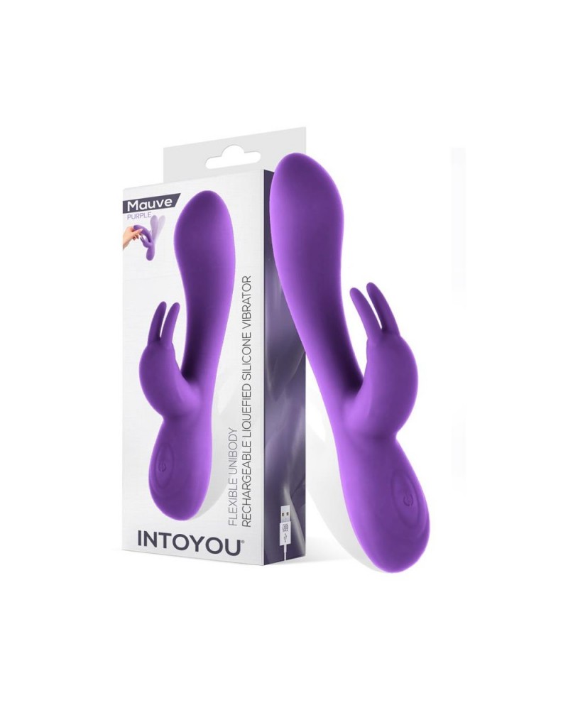 Mauve Liquefied Silicone Unibody Vibe USB Purple