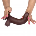 Slidy Realistic Dildo Dual Layer Retractable and Adjustable 8"	