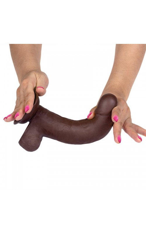 Slidy Realistic Dildo Dual Layer Retractable and Adjustable 8"	