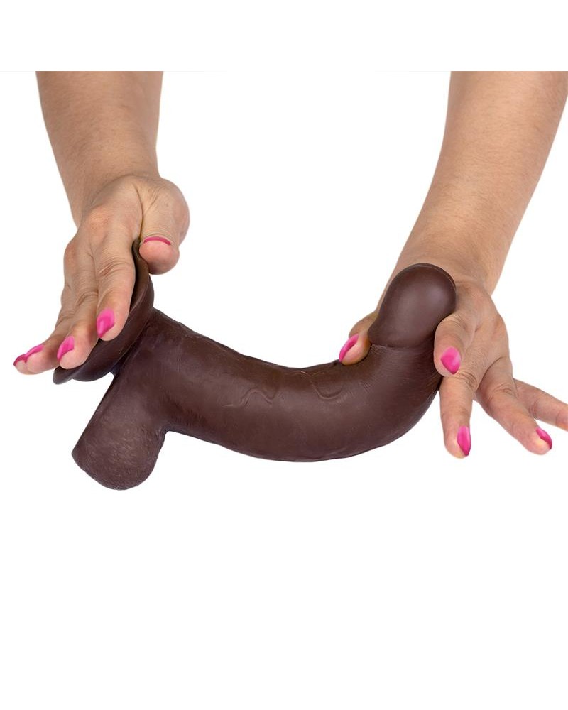 Slidy Realistic Dildo Dual Layer Retractable and Adjustable 8"	