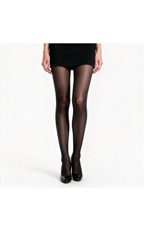Shiny pantyhose silver