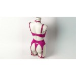 Ophelia's Dream Lingerie - 3 piece set with chocker and x pasties purple