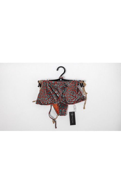 Ophelia's Dream Lingerie- Leopard Bikini Set Blue/Orange Ophelia's Dream Lingerie- Leopard Bikini Set Blue/Orange