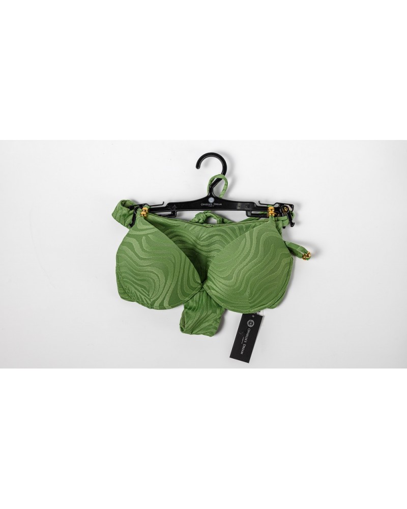 Ophelia's Dream Lingerie- Green Bikini Set Zebra