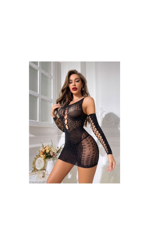 Ophelia's Dream Lingerie- Fishnet Dress with Sleeves
