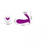 Ophelia's Dream Toys - Remote Heart Control Vibrator Purple