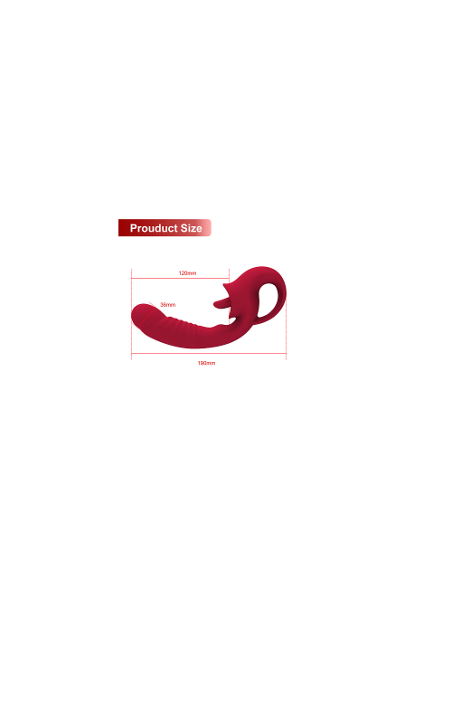 Ophelia's Dream Toys- Clitoral Licking G-spot Vibrator Red