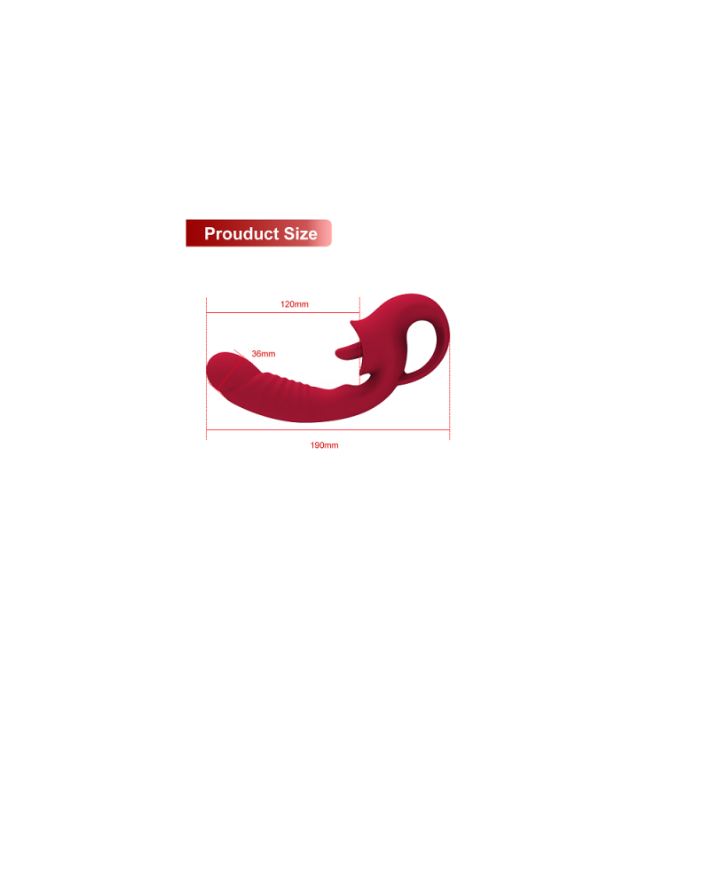 Ophelia's Dream Toys- Clitoral Licking G-spot Vibrator Red