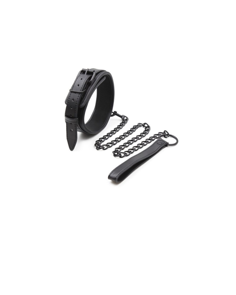Ophelia's Dream Toys- Faux Leather Collar with Chain