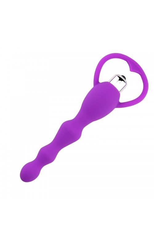 Ophelia's Dream Toys- Vibrating Anal Beads Butt Plug Purple