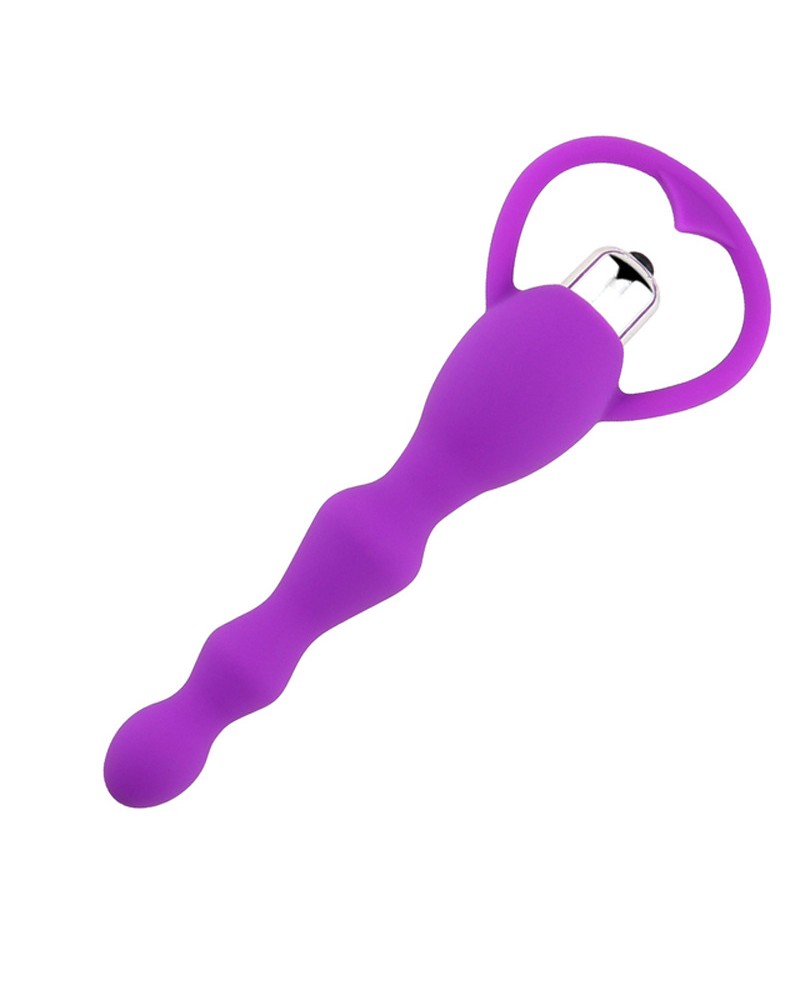 Ophelia's Dream Toys- Vibrating Anal Beads Butt Plug Purple