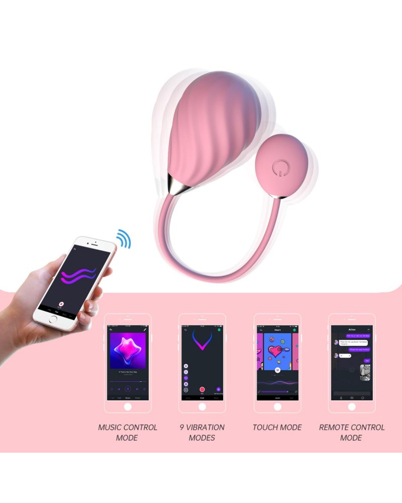 Magic Sundae App-Controlled Vibrating Egg - Pink Magic Sundae App-Controlled Vibrating Egg - Pink