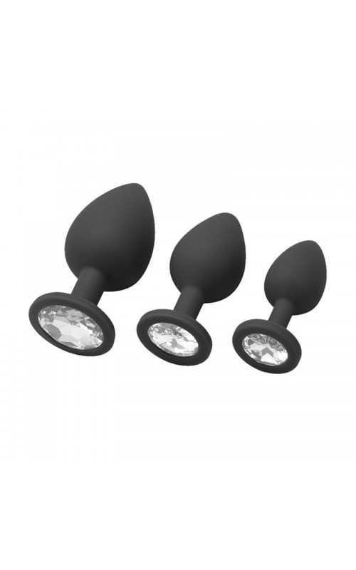 Ophelia's Dream Toys- Butt Plug Kit- Black Silicone