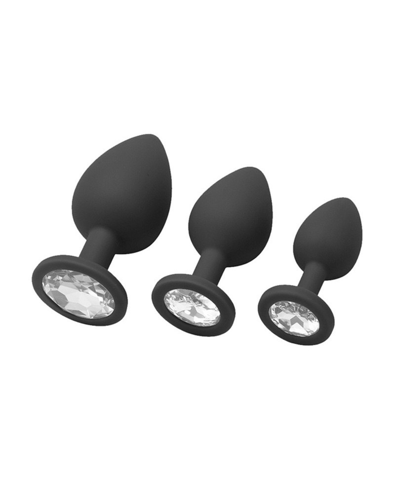 Ophelia's Dream Toys- Butt Plug Kit- Black Silicone