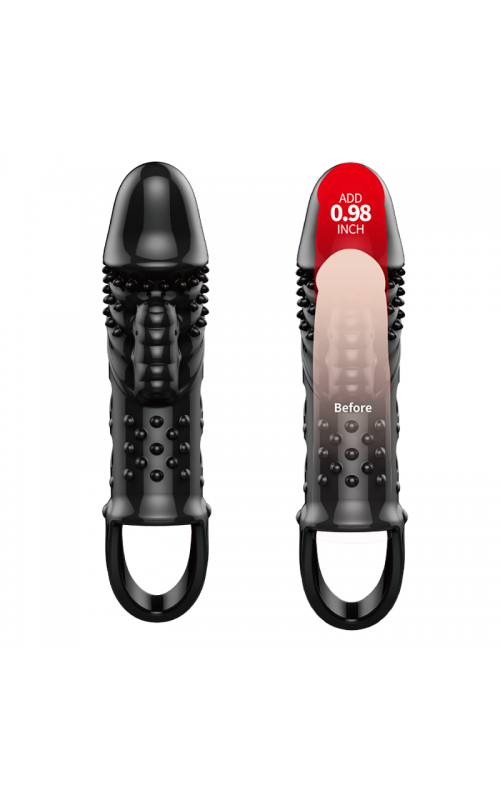 Penis sleeve with vibration Black