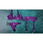 Ophelia's Dream Lingerie - Purple suspender set