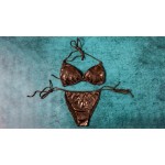 Ophelia's Dream Lingerie - Brown glossy swimwear