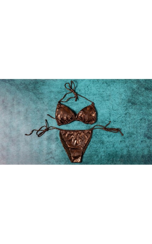 Ophelia's Dream Lingerie - Brown glossy swimwear