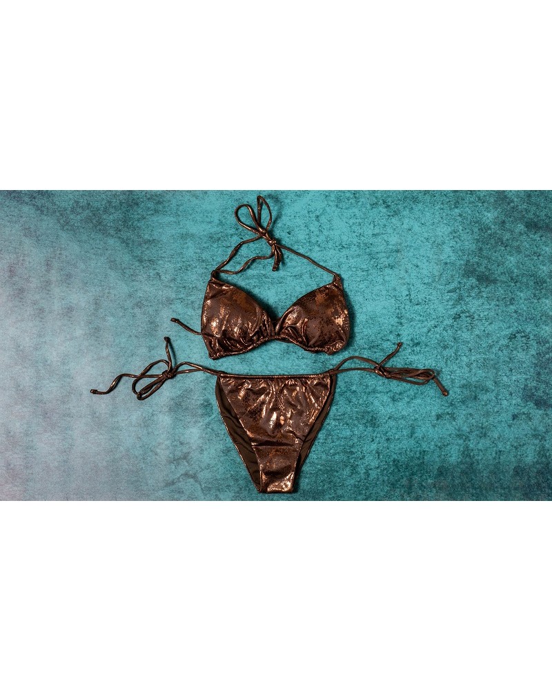 Ophelia's Dream Lingerie - Brown glossy swimwear