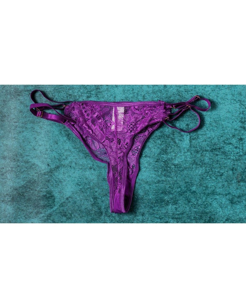 Ophelia's Dream Lingerie - Purple suspender set