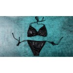 Ophelia's Dream Lingerie - Black glossy swimwear