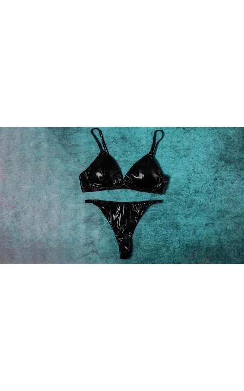 Ophelia's Dream Lingerie - Metallic set black