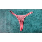 Ophelia's Dream Lingerie - Fishnet set bra-crotchless shorts pink