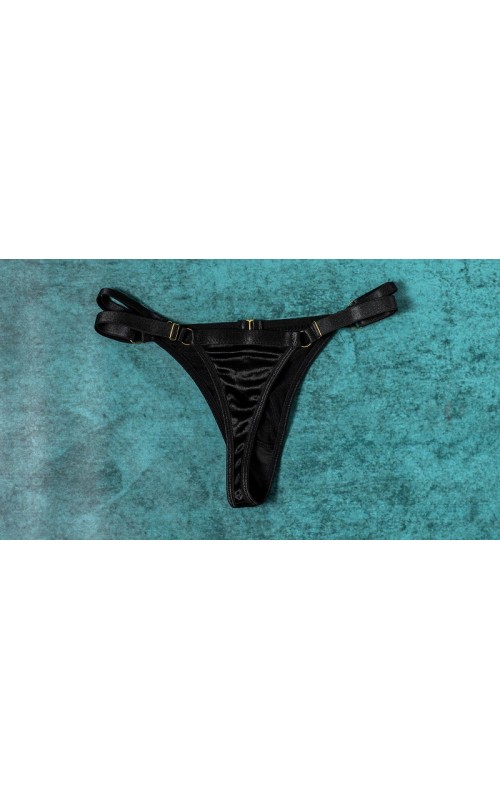 Ophelia's Dream Lingerie - Suspender black gold set