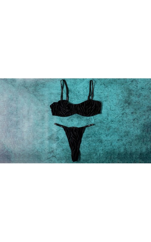 Ophelia's Dream Lingerie - Black zebra set