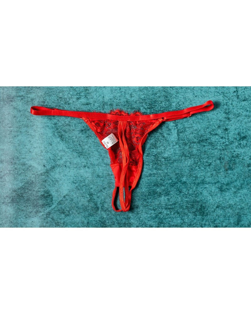 Ophelia's Dream Lingerie - Red Lace Set Open Crotch