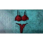 Ophelia's Dream Lingerie - Zebra Set Red